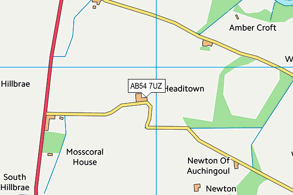 AB54 7UZ map - OS VectorMap District (Ordnance Survey)