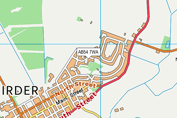 AB54 7WA map - OS VectorMap District (Ordnance Survey)