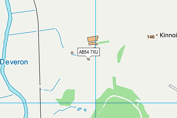 AB54 7XU map - OS VectorMap District (Ordnance Survey)