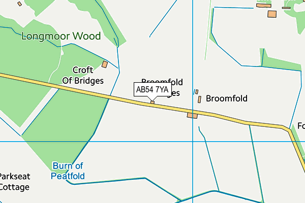 AB54 7YA map - OS VectorMap District (Ordnance Survey)