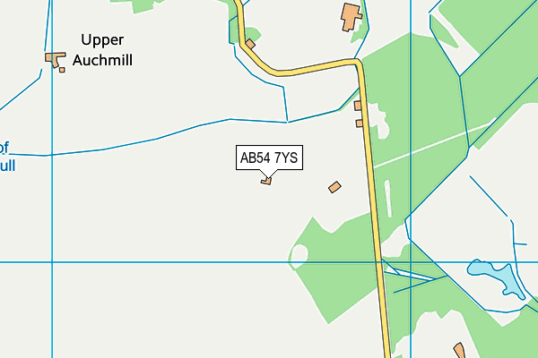 AB54 7YS map - OS VectorMap District (Ordnance Survey)