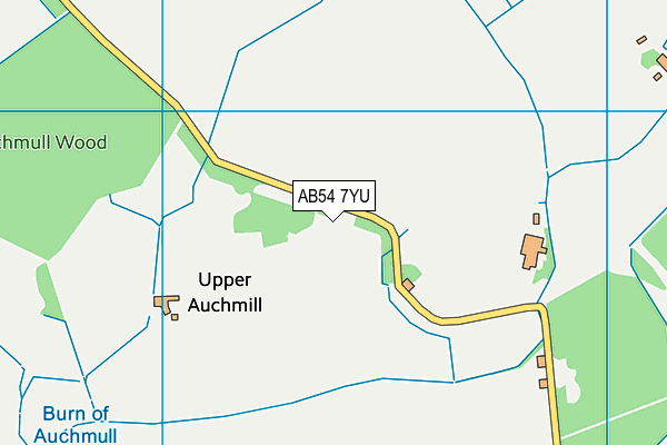 AB54 7YU map - OS VectorMap District (Ordnance Survey)
