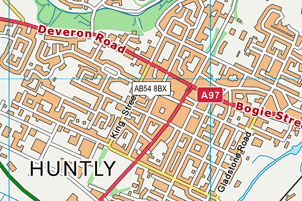 AB54 8BX map - OS VectorMap District (Ordnance Survey)