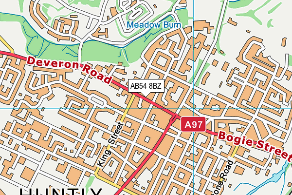 AB54 8BZ map - OS VectorMap District (Ordnance Survey)
