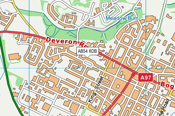 AB54 8DB map - OS VectorMap District (Ordnance Survey)