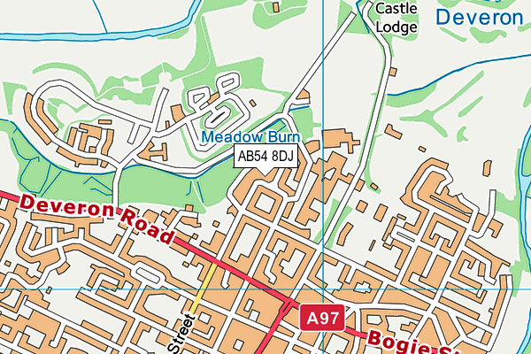 AB54 8DJ map - OS VectorMap District (Ordnance Survey)