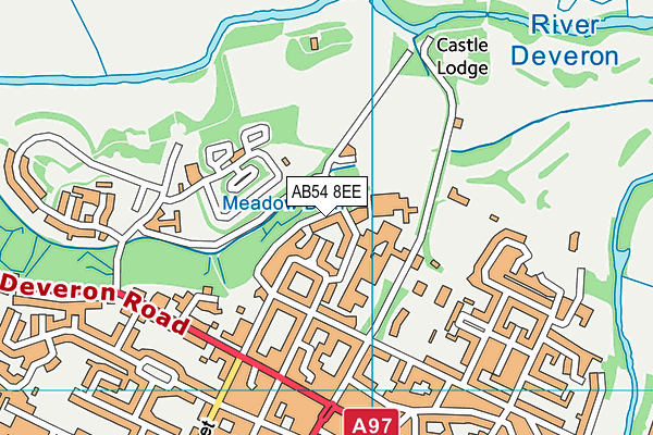 AB54 8EE map - OS VectorMap District (Ordnance Survey)