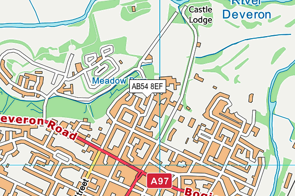 AB54 8EF map - OS VectorMap District (Ordnance Survey)