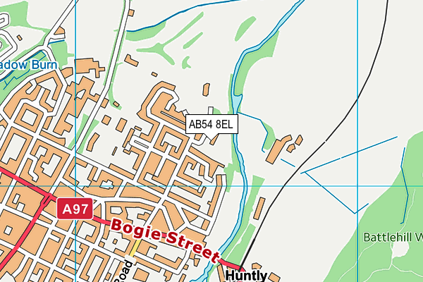 AB54 8EL map - OS VectorMap District (Ordnance Survey)