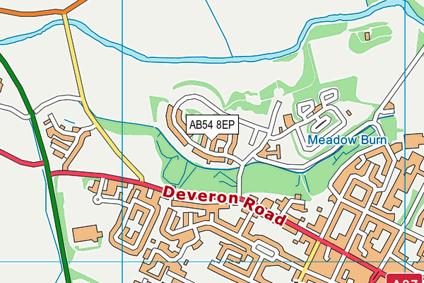 AB54 8EP map - OS VectorMap District (Ordnance Survey)
