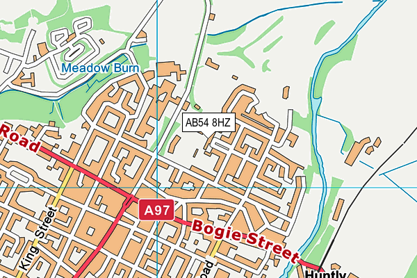 AB54 8HZ map - OS VectorMap District (Ordnance Survey)