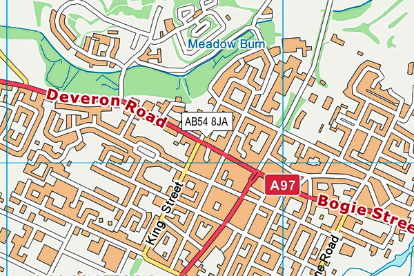 AB54 8JA map - OS VectorMap District (Ordnance Survey)