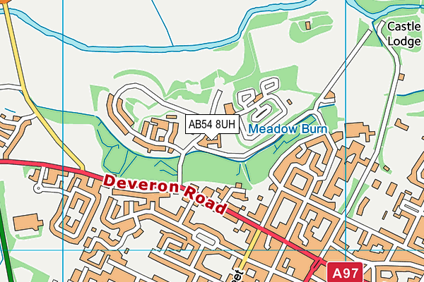 AB54 8UH map - OS VectorMap District (Ordnance Survey)