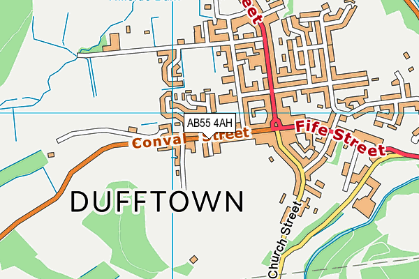 AB55 4AH map - OS VectorMap District (Ordnance Survey)