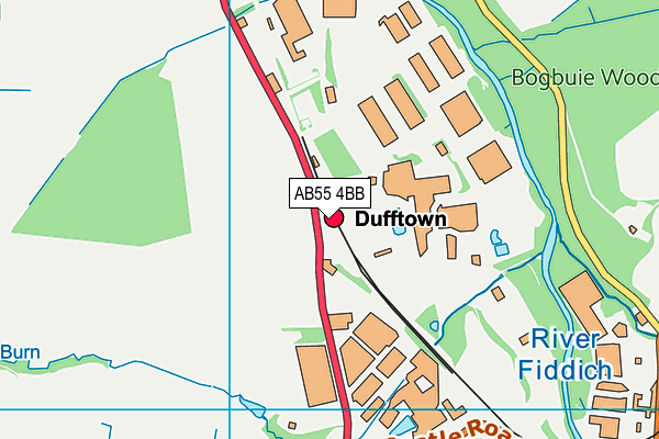 AB55 4BB map - OS VectorMap District (Ordnance Survey)