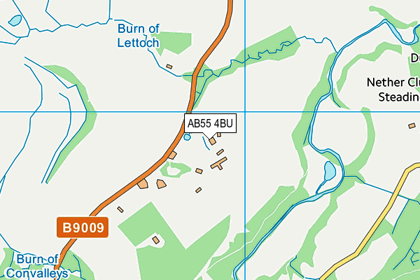 AB55 4BU map - OS VectorMap District (Ordnance Survey)