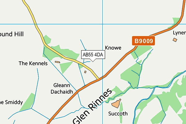 AB55 4DA map - OS VectorMap District (Ordnance Survey)