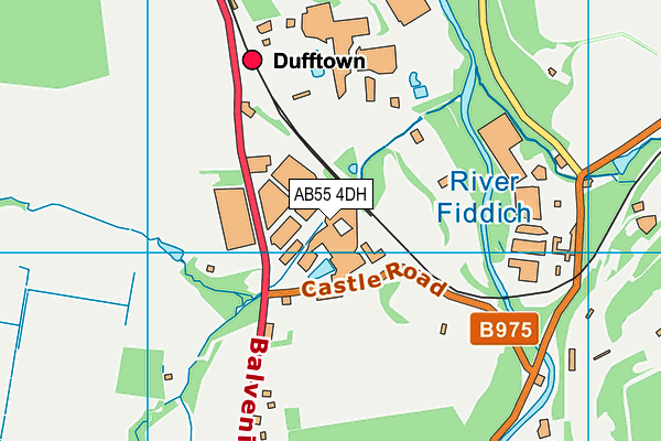 AB55 4DH map - OS VectorMap District (Ordnance Survey)