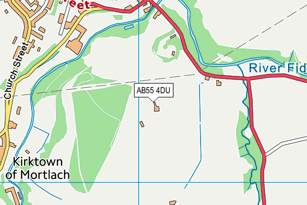 AB55 4DU map - OS VectorMap District (Ordnance Survey)