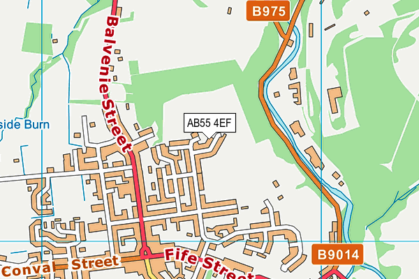 AB55 4EF map - OS VectorMap District (Ordnance Survey)