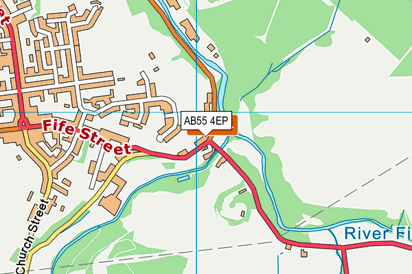 AB55 4EP map - OS VectorMap District (Ordnance Survey)