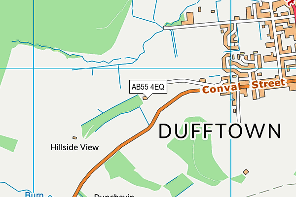 AB55 4EQ map - OS VectorMap District (Ordnance Survey)