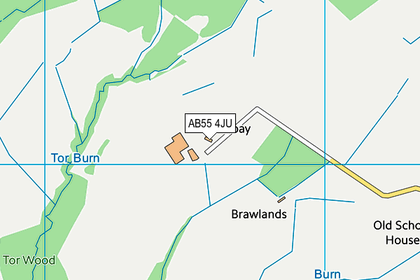 AB55 4JU map - OS VectorMap District (Ordnance Survey)