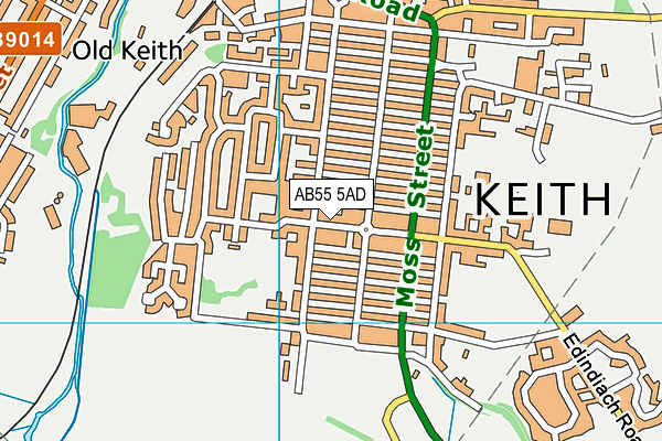 AB55 5AD map - OS VectorMap District (Ordnance Survey)