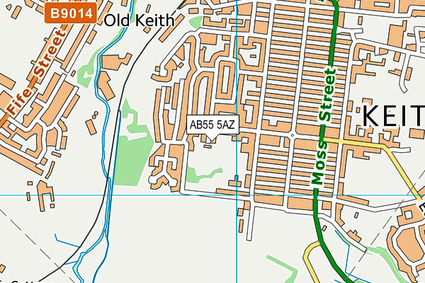 AB55 5AZ map - OS VectorMap District (Ordnance Survey)
