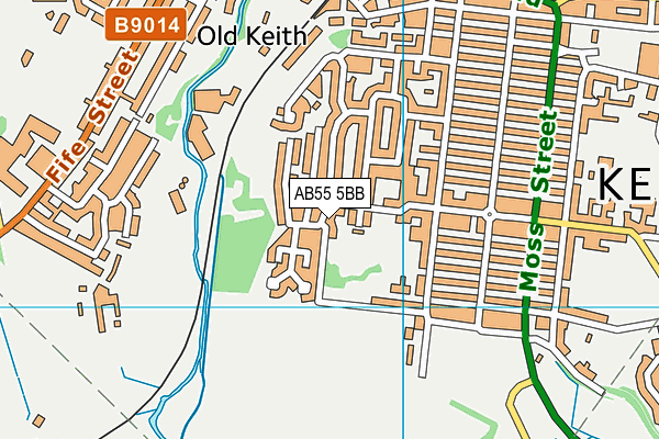 AB55 5BB map - OS VectorMap District (Ordnance Survey)