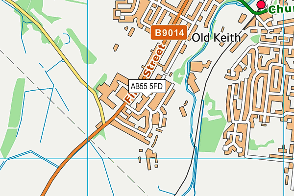 AB55 5FD map - OS VectorMap District (Ordnance Survey)