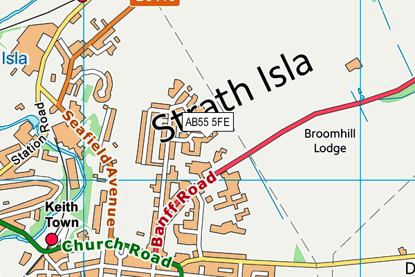 AB55 5FE map - OS VectorMap District (Ordnance Survey)