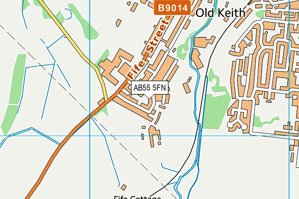 AB55 5FN map - OS VectorMap District (Ordnance Survey)