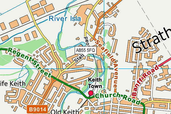 AB55 5FQ map - OS VectorMap District (Ordnance Survey)