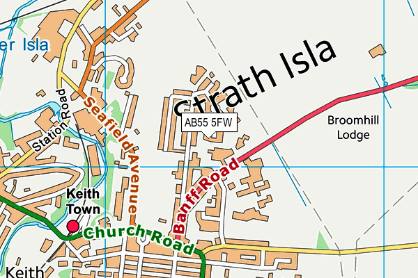 AB55 5FW map - OS VectorMap District (Ordnance Survey)