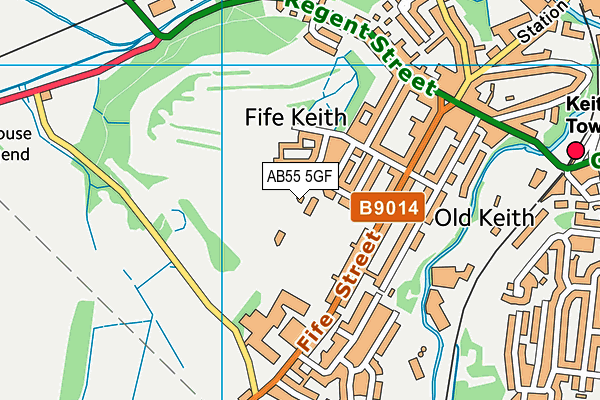 AB55 5GF map - OS VectorMap District (Ordnance Survey)