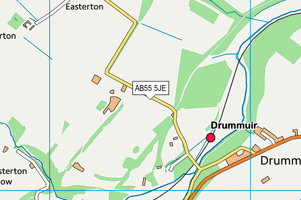 AB55 5JE map - OS VectorMap District (Ordnance Survey)