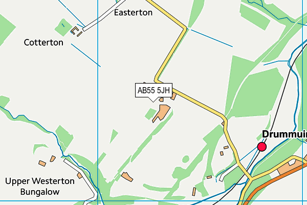 AB55 5JH map - OS VectorMap District (Ordnance Survey)