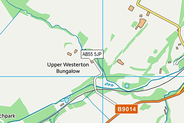 AB55 5JP map - OS VectorMap District (Ordnance Survey)