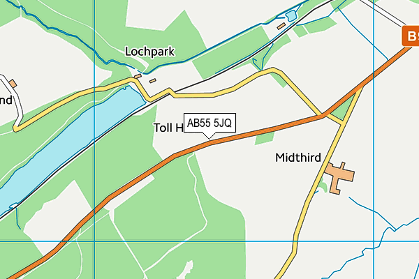 AB55 5JQ map - OS VectorMap District (Ordnance Survey)