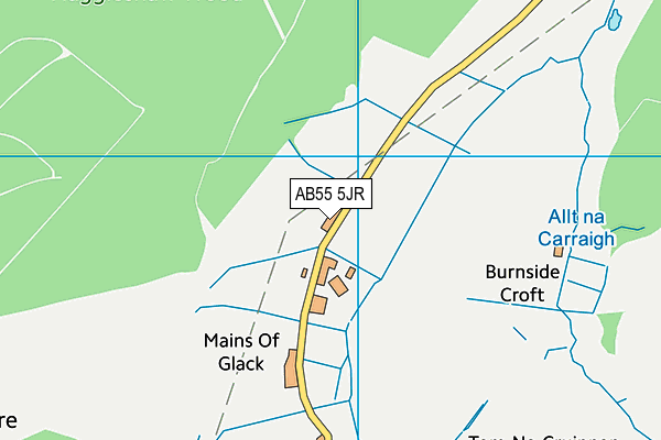 AB55 5JR map - OS VectorMap District (Ordnance Survey)