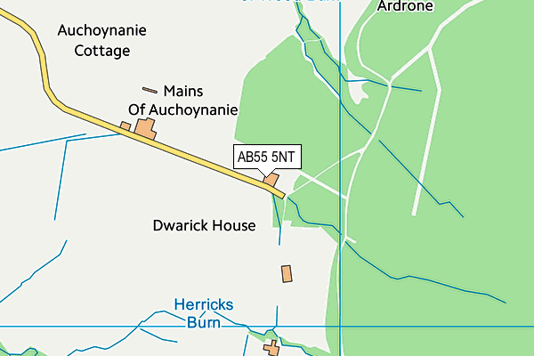 AB55 5NT map - OS VectorMap District (Ordnance Survey)