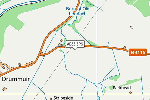 AB55 5PS map - OS VectorMap District (Ordnance Survey)