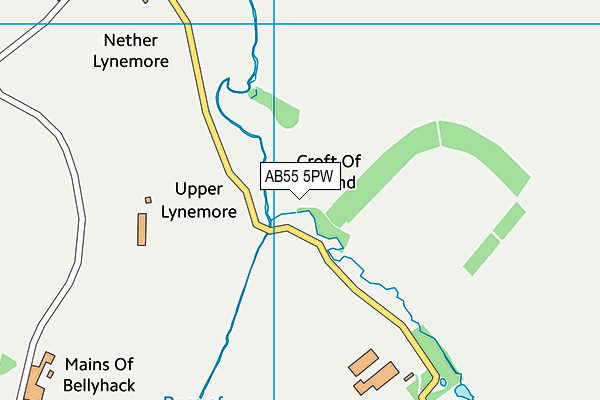 AB55 5PW map - OS VectorMap District (Ordnance Survey)