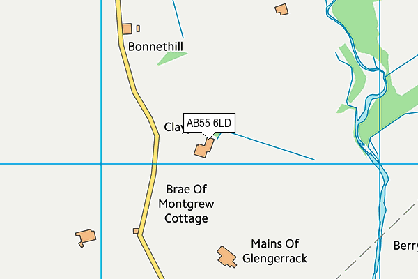 AB55 6LD map - OS VectorMap District (Ordnance Survey)