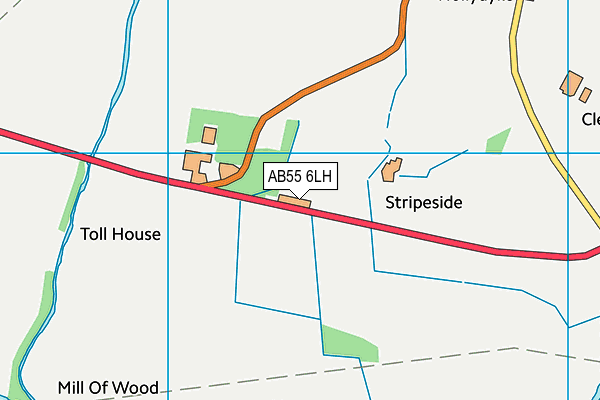 AB55 6LH map - OS VectorMap District (Ordnance Survey)