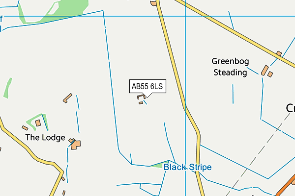 AB55 6LS map - OS VectorMap District (Ordnance Survey)