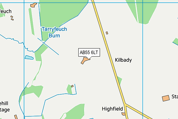 AB55 6LT map - OS VectorMap District (Ordnance Survey)
