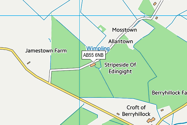 AB55 6NB map - OS VectorMap District (Ordnance Survey)