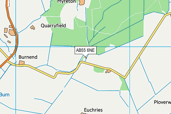 AB55 6NE map - OS VectorMap District (Ordnance Survey)